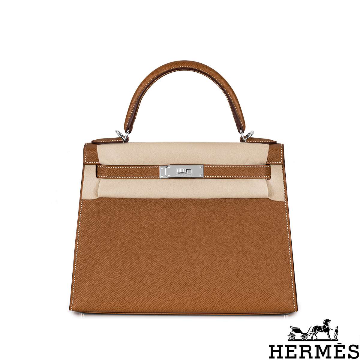 Hermes Kelly 28 Sellier Etain Epsom - THE PURSE AFFAIR